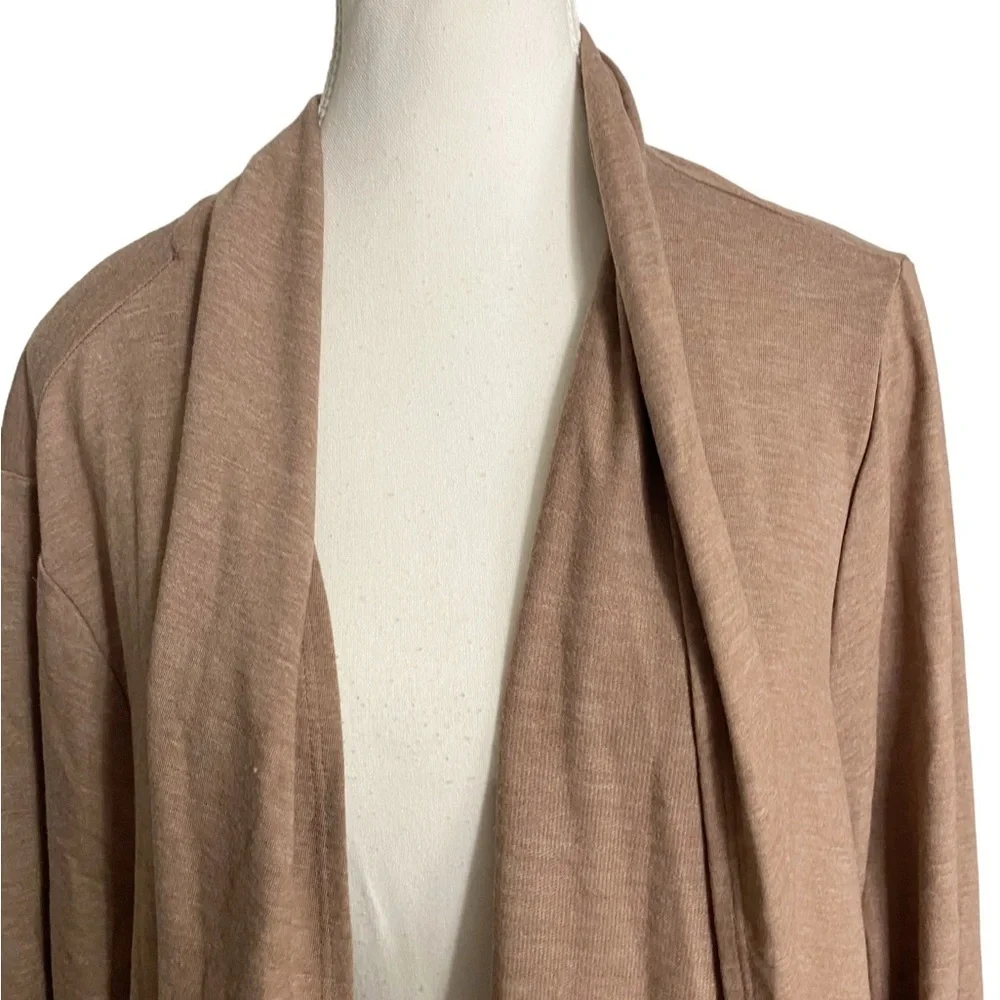 LOGO Lounge Lori Goldstein open Cardigan Chiffon hem detail - Picture 3 of 12